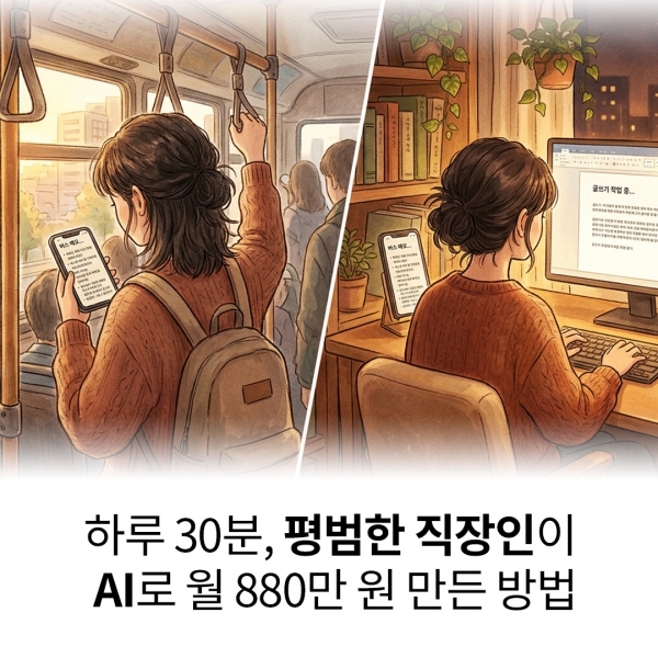 하루 30분, 평범한 직장인이 AI로 월 880만 원 만든 방법